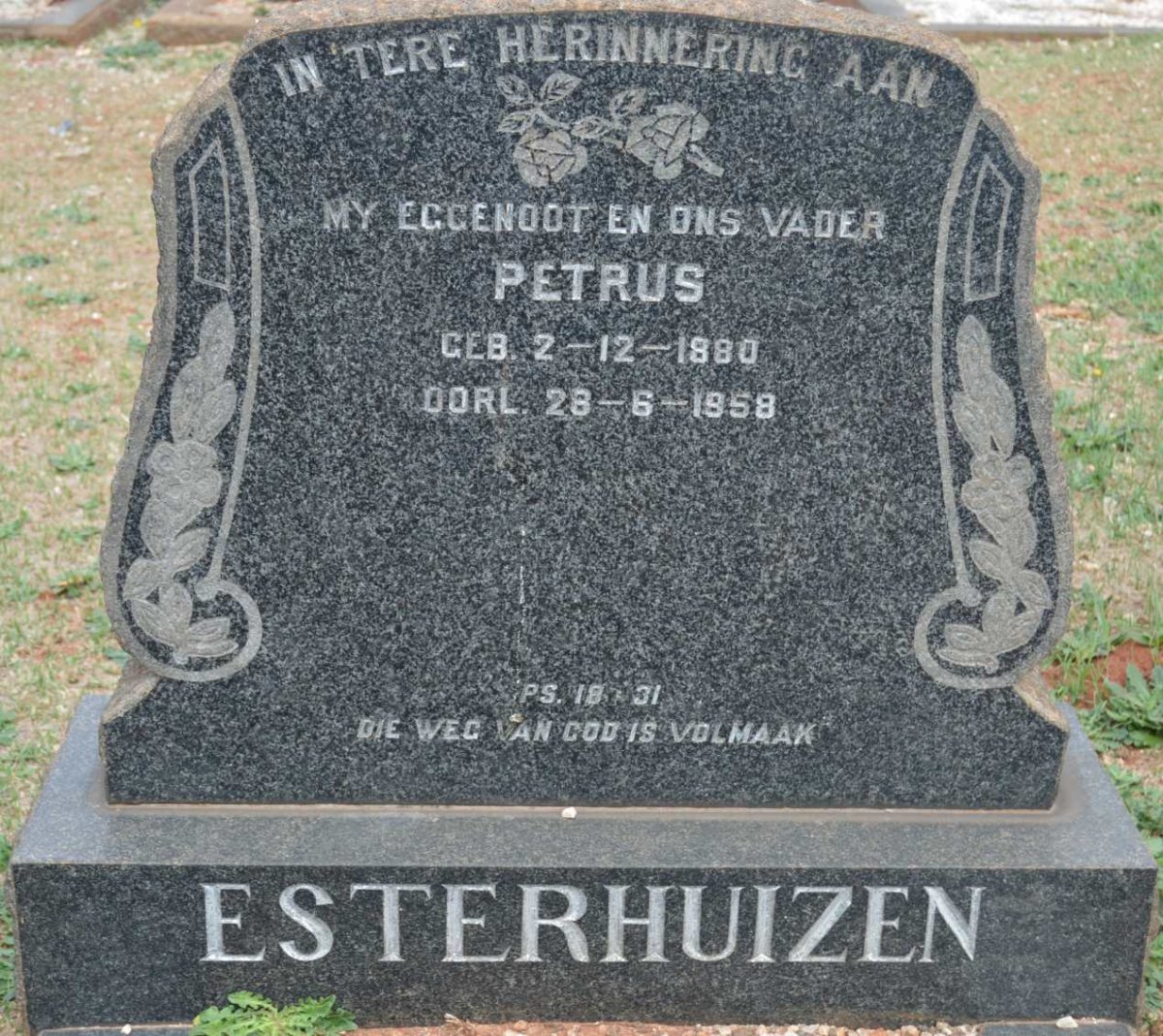 ESTERHUIZEN Petrus 1880-1958