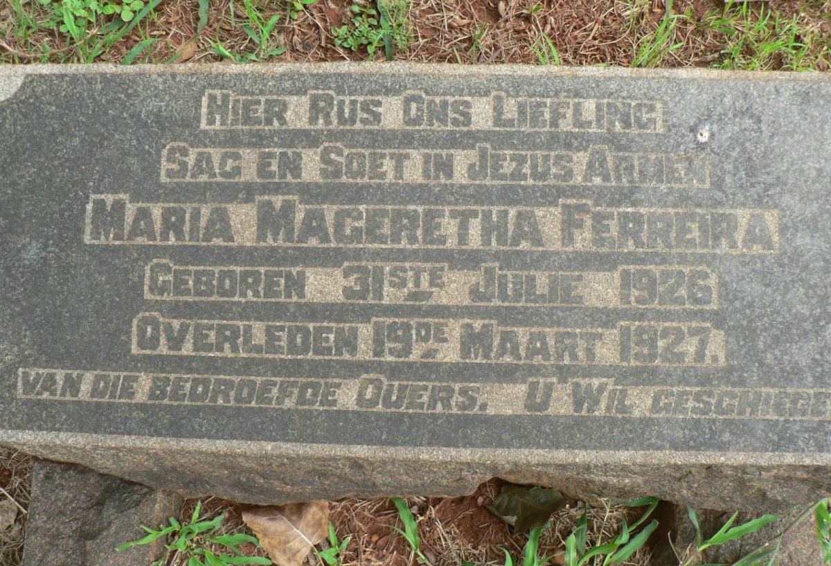 FERREIRA Maria Mageretha 1926-1927