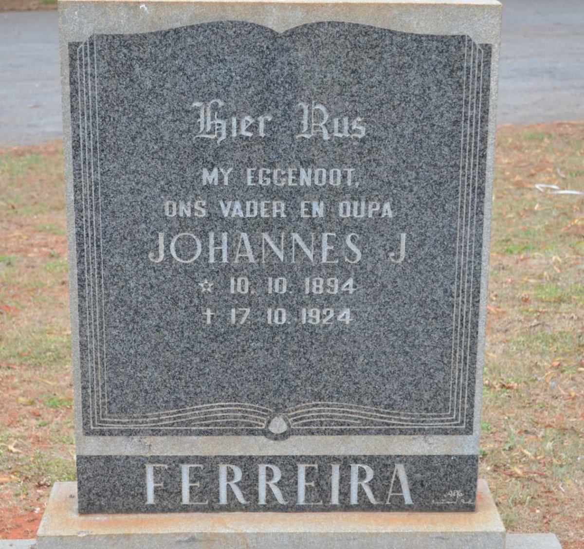 FERREIRA Johannes J. 1894-1924