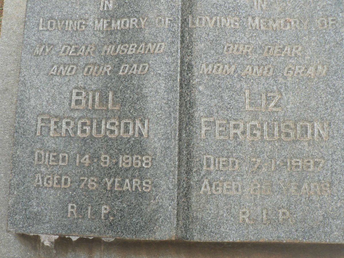 FERGUSON Bill -1968 &amp; Liz -1987