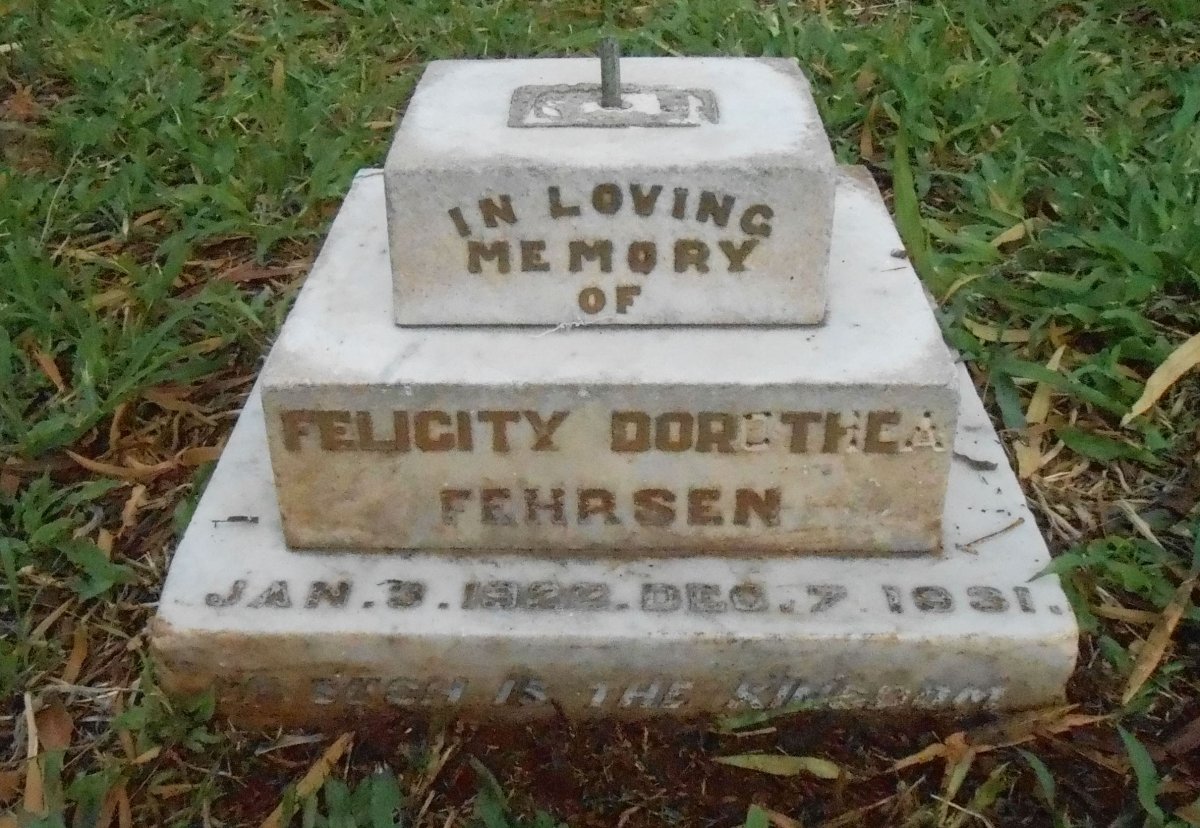 FEHRSEN Felicity Dorothea 1922-1931