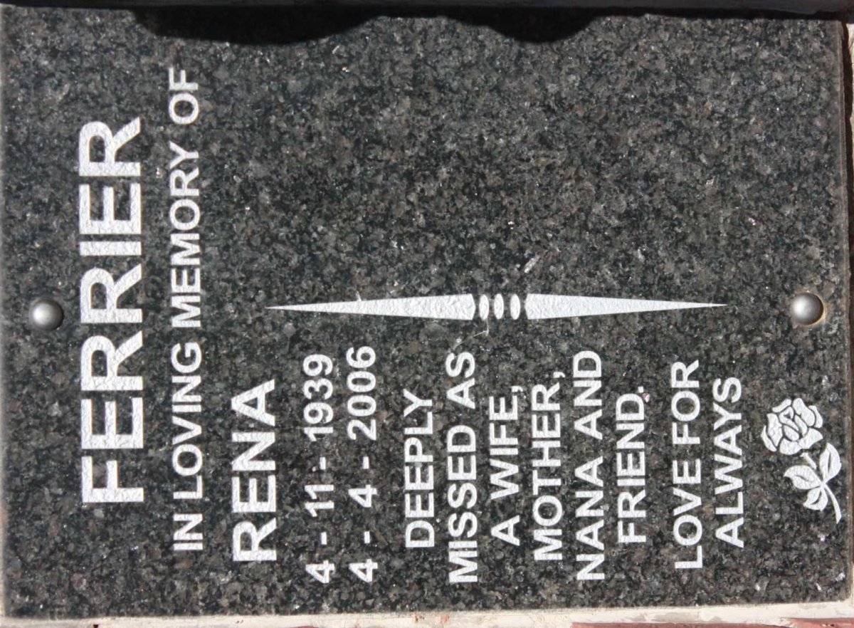 FERRIER Rena 1939-2006