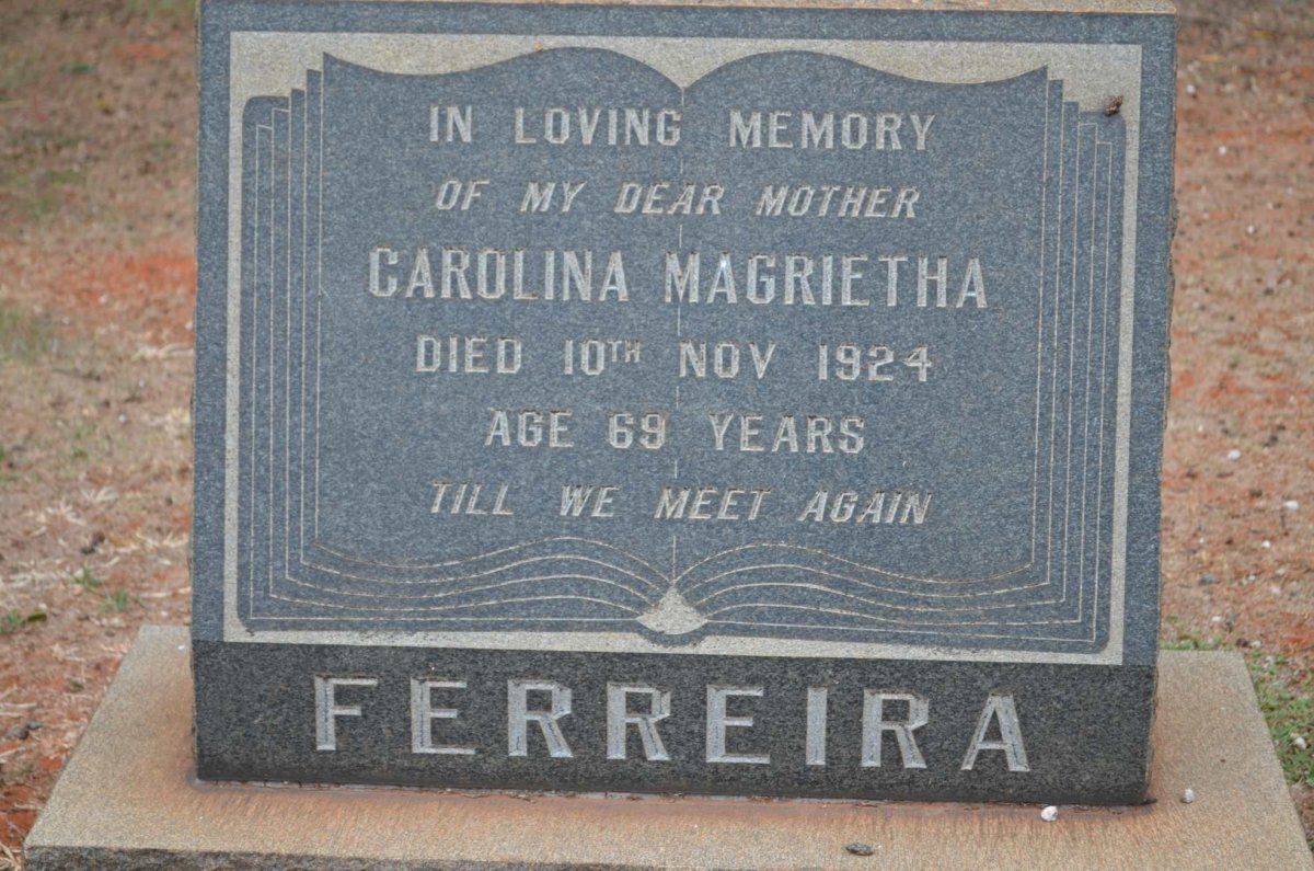 FERREIRA Carolina Magrietha -1924