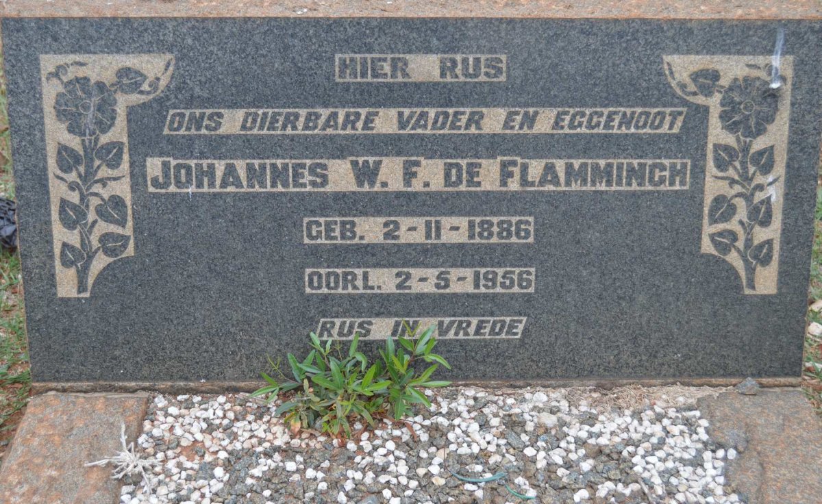 FLAMMINGH Johannes W.F., de 1886-1956