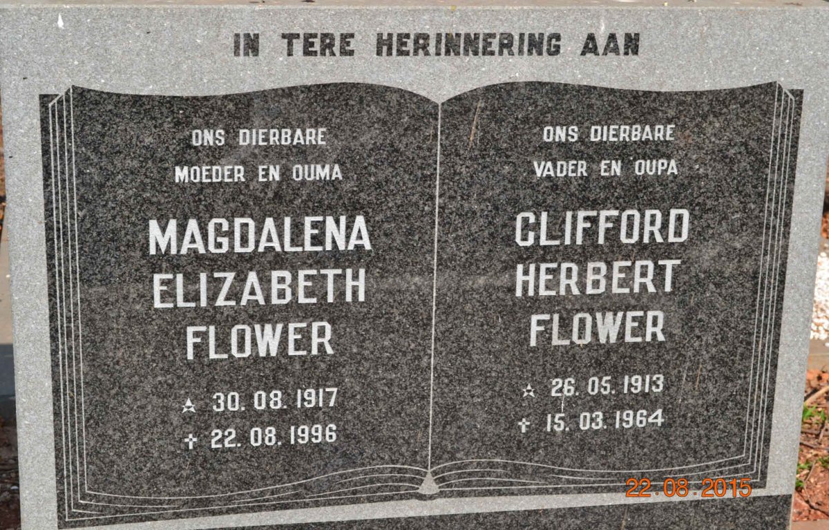 FLOWER Clifford Herbert 1913-1964 &amp; Magdalena Elizabeth 1917-1996