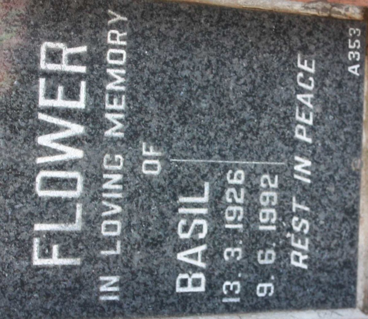 FLOWER Basil 1926-1992