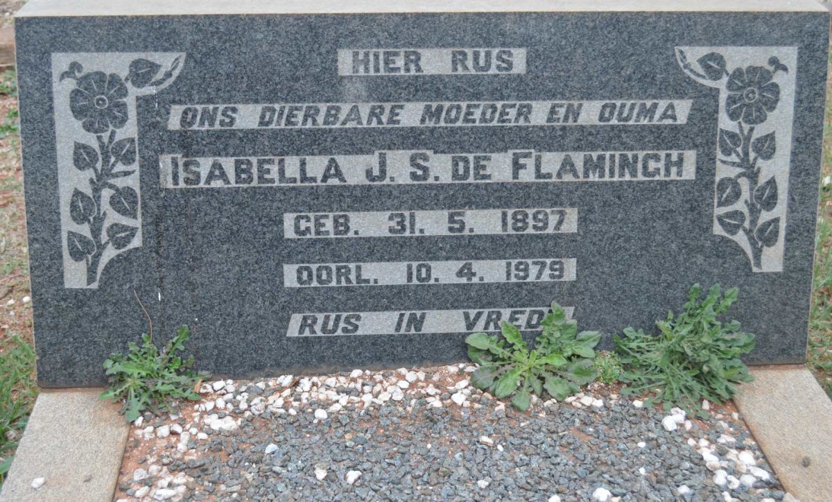 FLAMINGH Isabella J.S., de 1897-1979