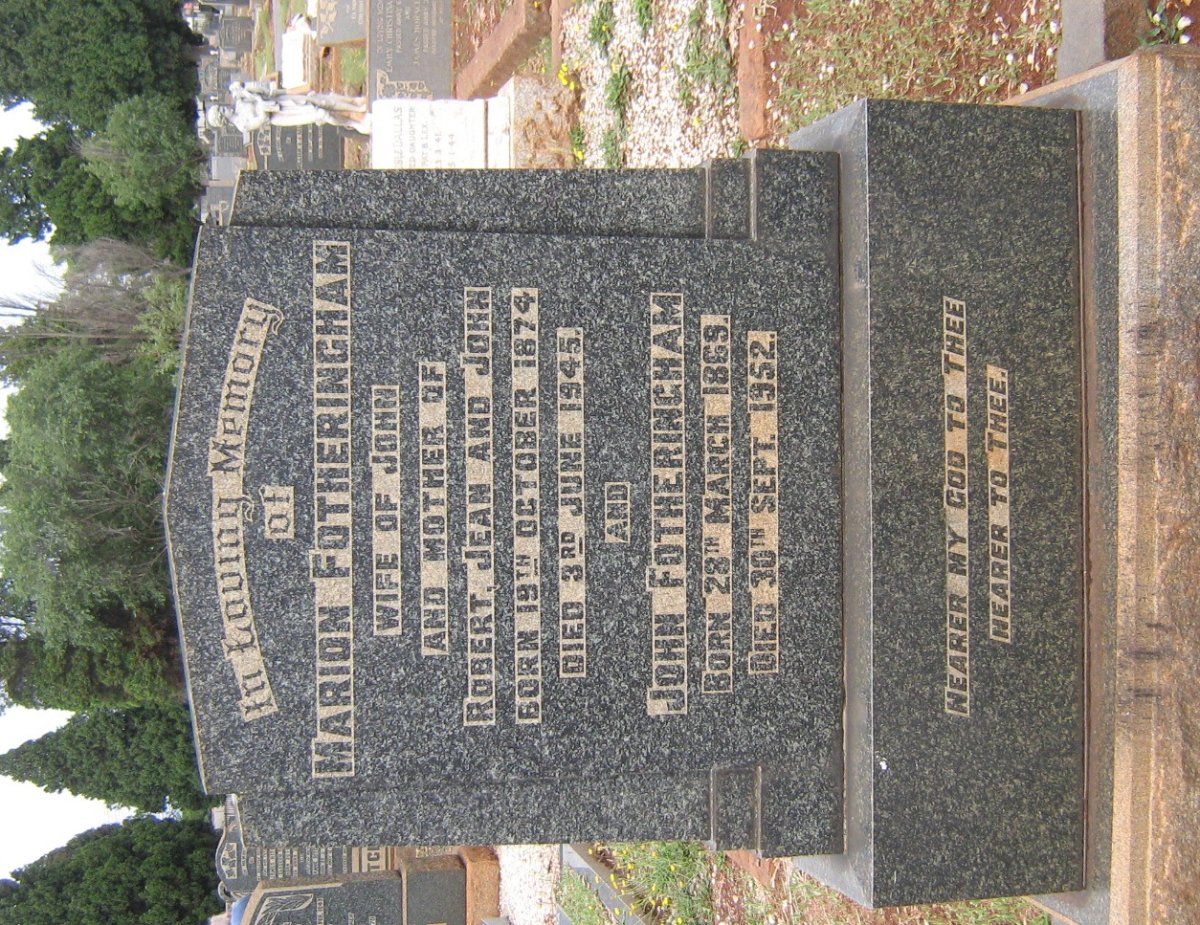 FOTHERINGHAM John 1869-1952 &amp; Marion 1874-1945