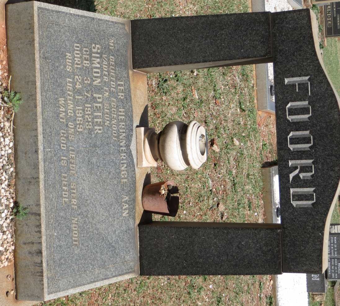 FOORD Simon Peter 1923-1969