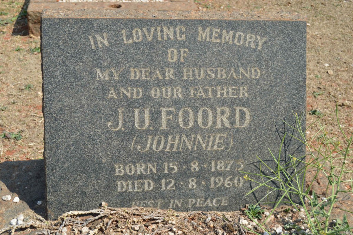 FOORD J.U. 1875-1960