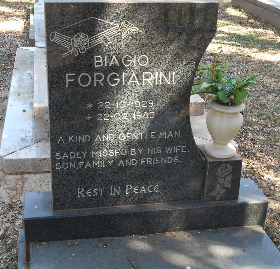 FORGIARINI Biagio 1929-1989