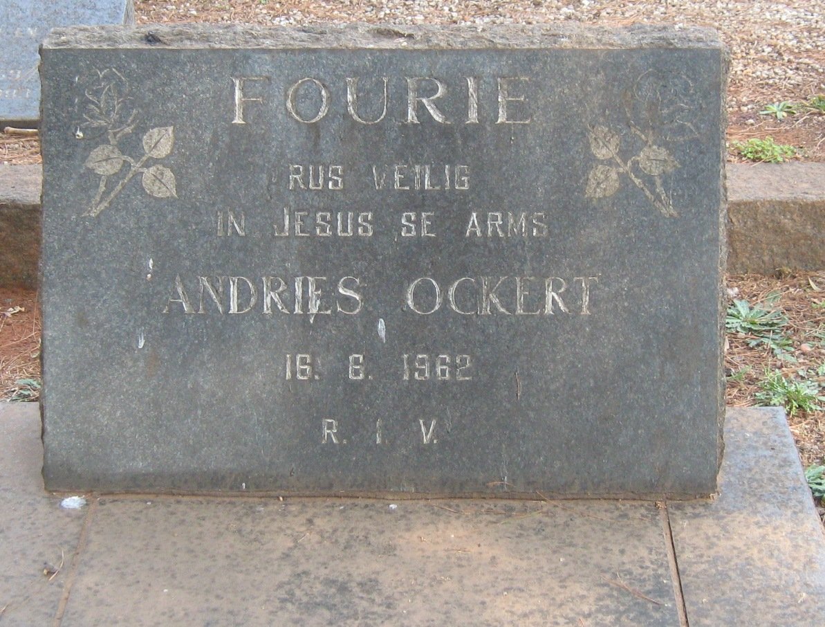 FOURIE Andries Ockert -1962