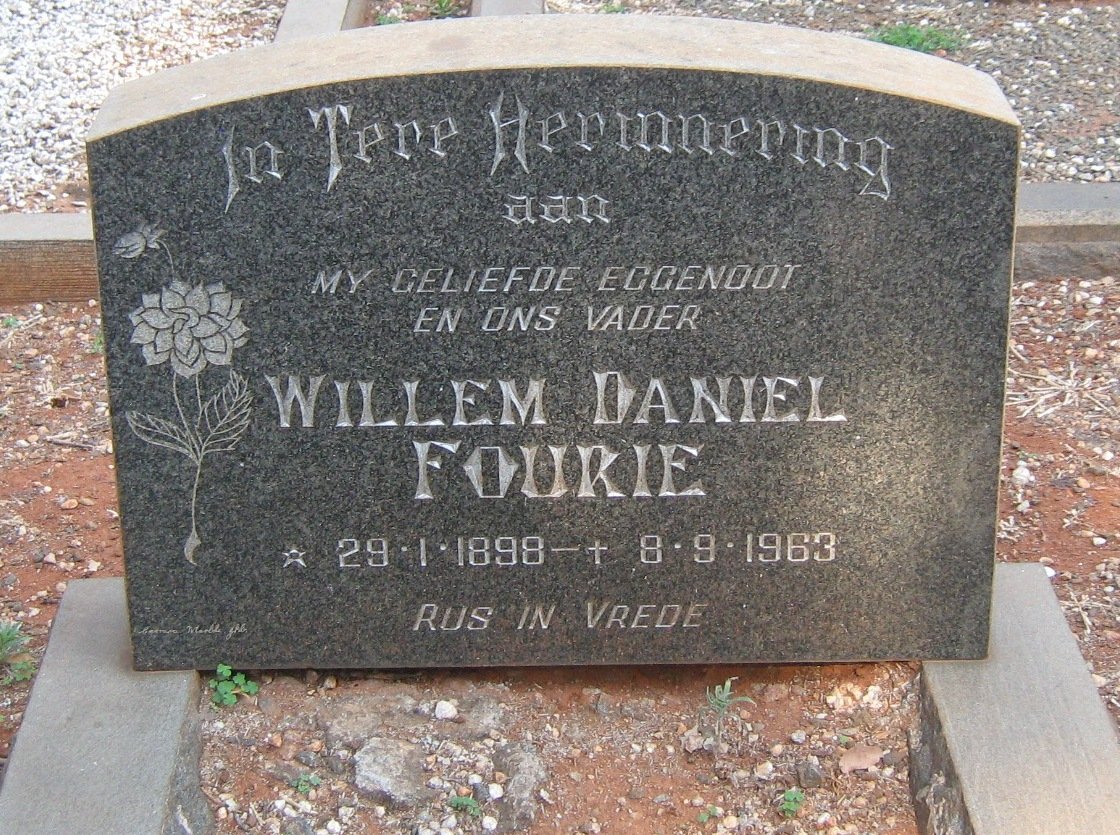 FOURIE Willem Daniel 1898-1963