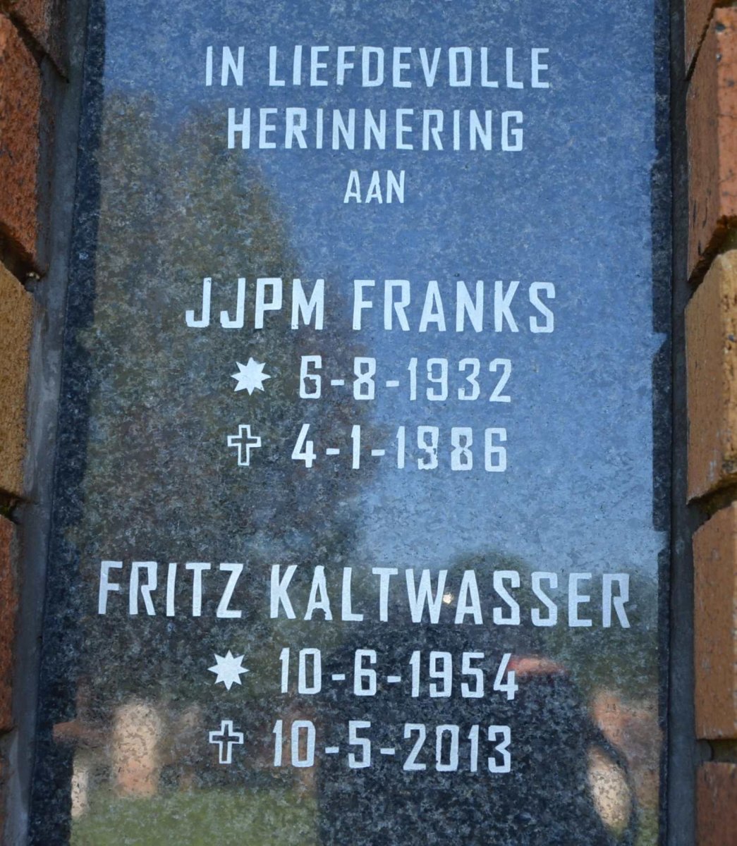 FRANKS J.J.P.M. 1932-1986 :: KALTWASSER Fritz 1954-2013