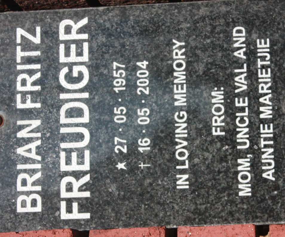 FREUDIGER Brian Fritz 1957-2004