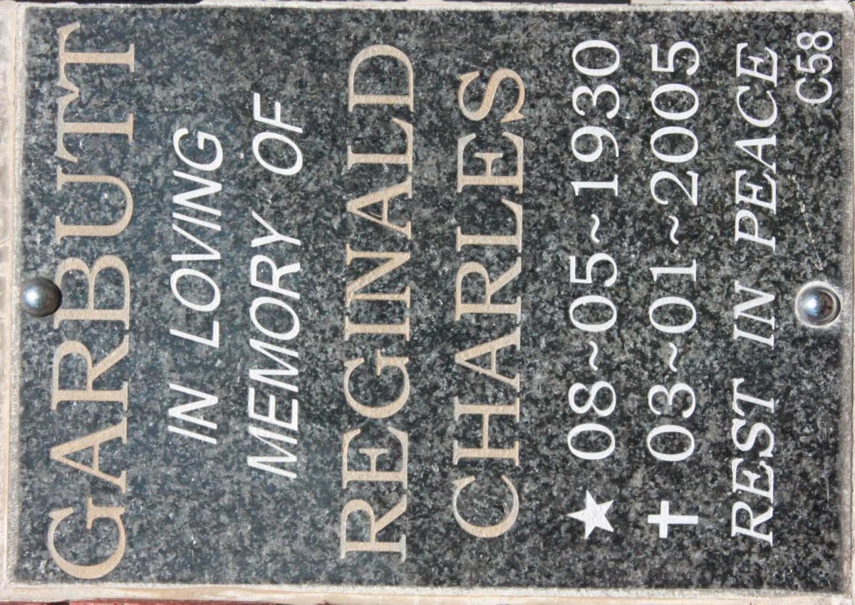 GARBUTT Reginald Charles 1930-2005