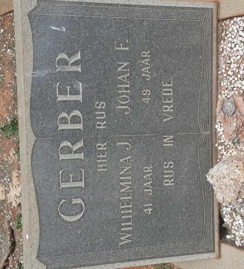 GERBER Johan F. &amp; Wilhelmina J.