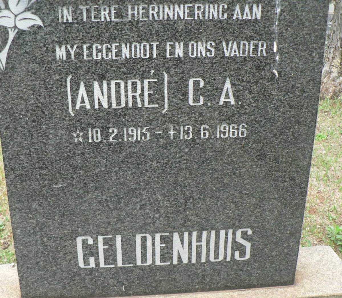 GELDENHUIS C.A. 1915-1966