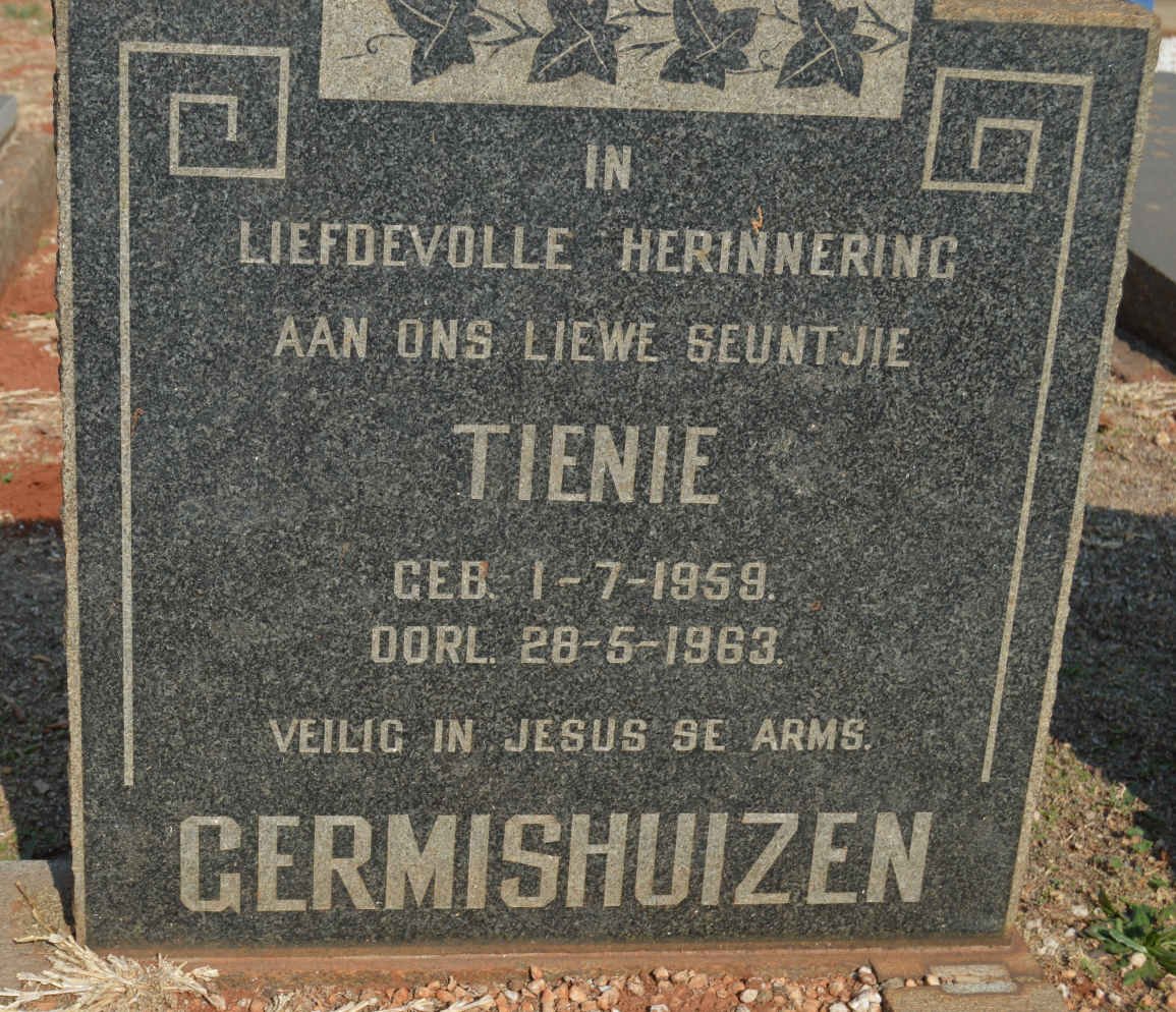 GERMISHUIZEN Tienie 1959-1963
