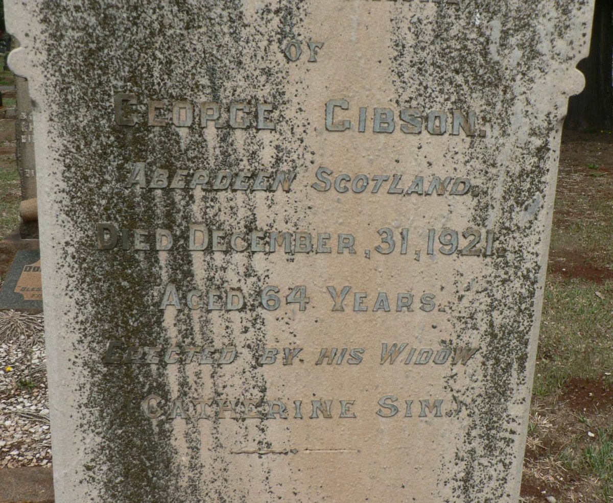 GIBSON George -1921