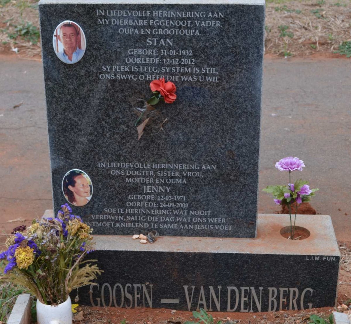 GOOSEN Stan 1932-2012 :: VAN DEN BERG Jenny 1971-2008