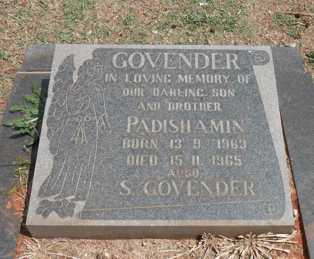 GOVENDER Padishamin 1963-1965 :: GOVENDER S.