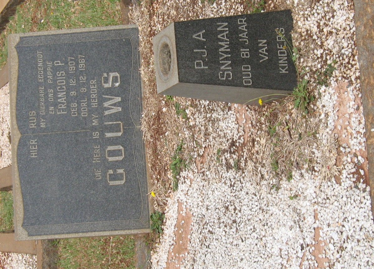 GOUWS Francois P. 1907-1967 :: SNYMAN P.J.A.