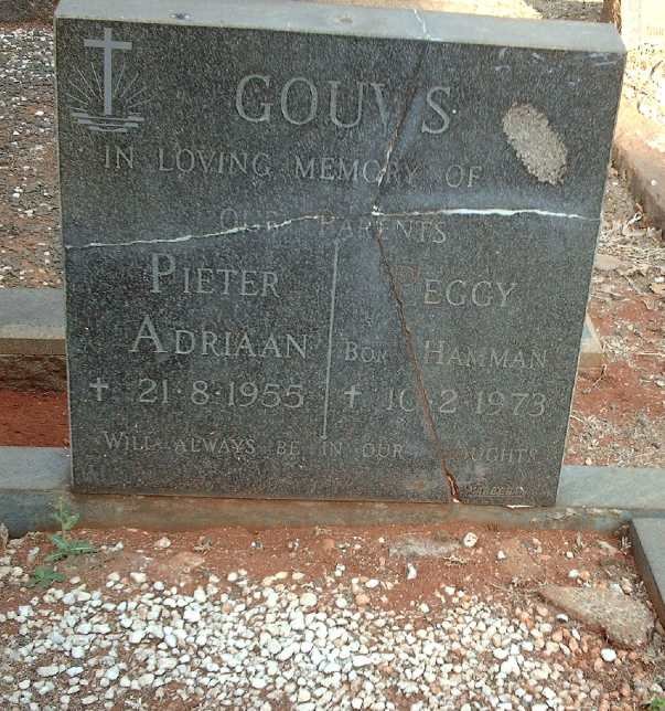 GOUWS Pieter Adriaan -1955 &amp; Peggy HAMMAN -1973