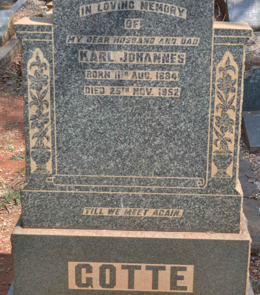 GOTTE Karl Johannes 1884-1952