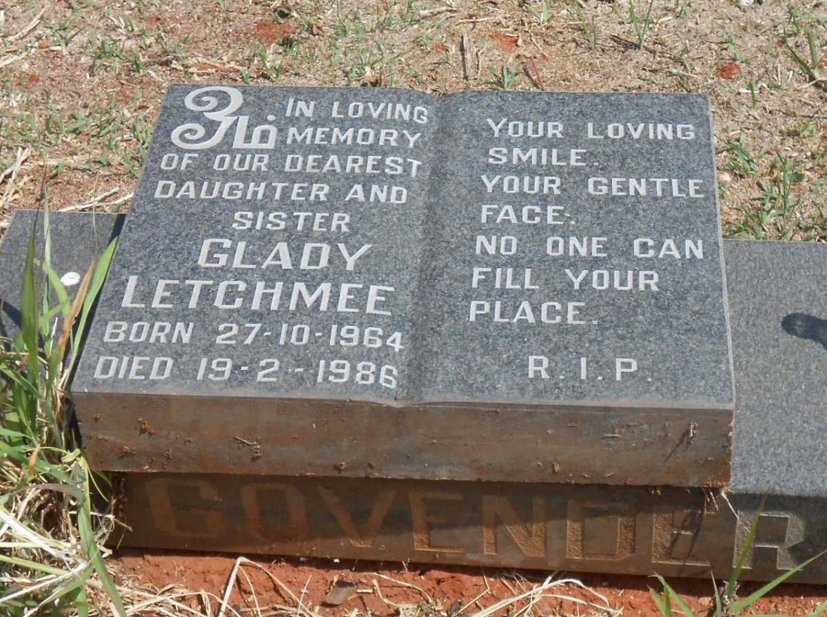 GOVENDER Glady Letchmee 1964-1986