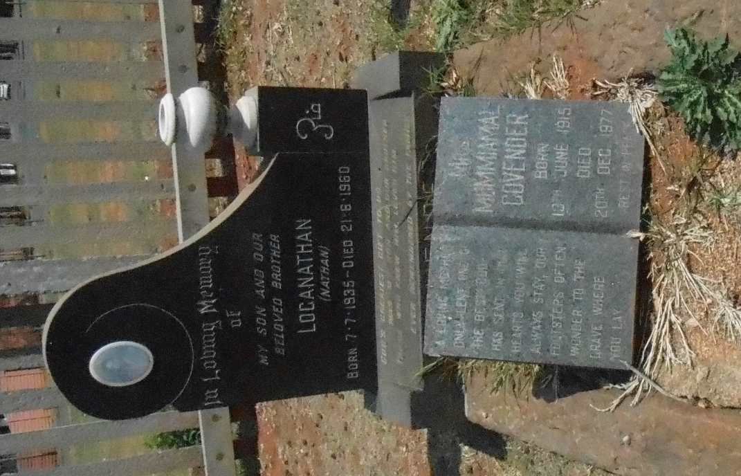 GOVENDER Mummiamal 1915-1977 :: GOVENDER Loganathan 1935-1960