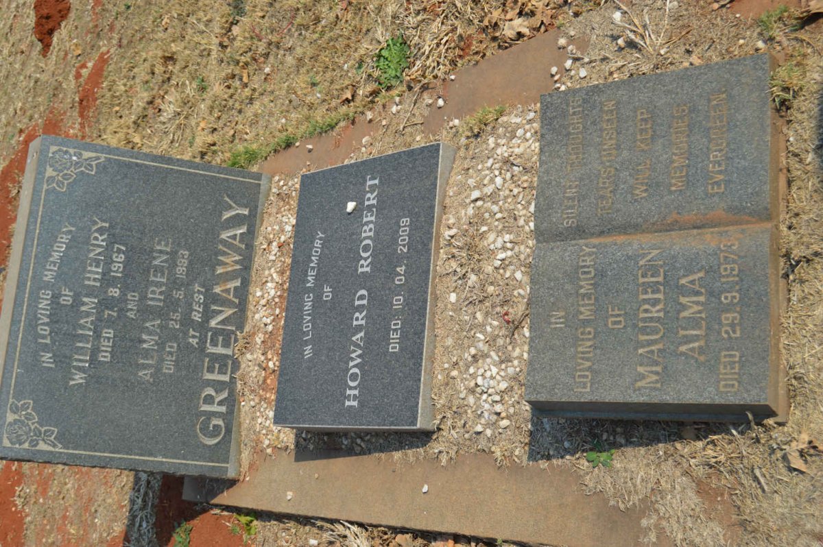 GREENAWAY William Henry -1967 &amp; Alma Irene -1993 :: GREENAWAY Howard Robert -2009 :: GREENAWAY Maureen Alma -1973