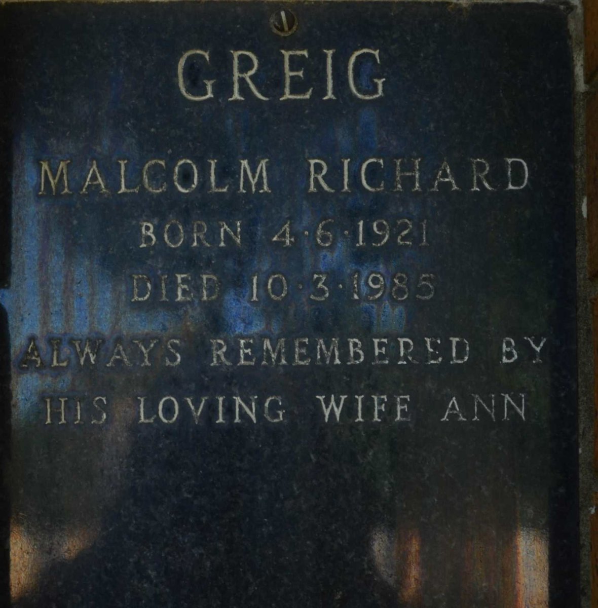 GREIG Malcolm Richard 1921-1985
