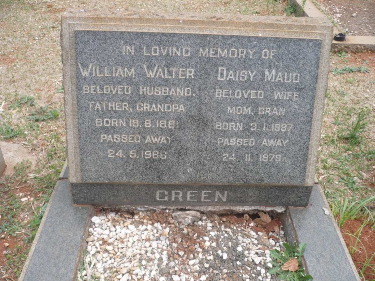 GREEN William Walter 1881-1966 &amp; Daisy Maud 1887-1979