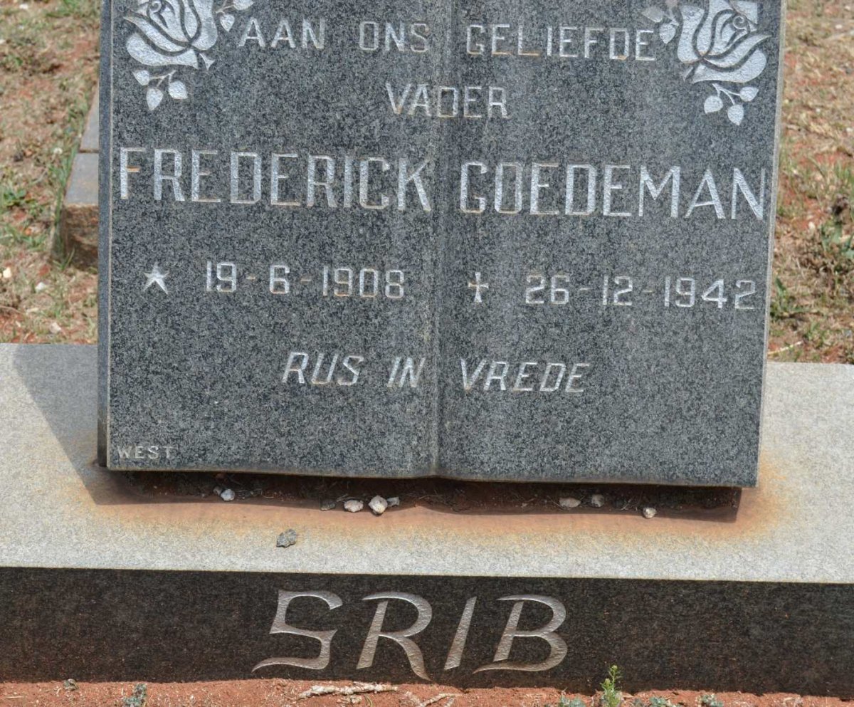 GRIB Frederick Goedeman 1908-1942