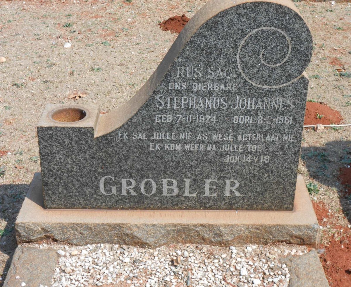 GROBLER Stephanus Johannes 1924-1961