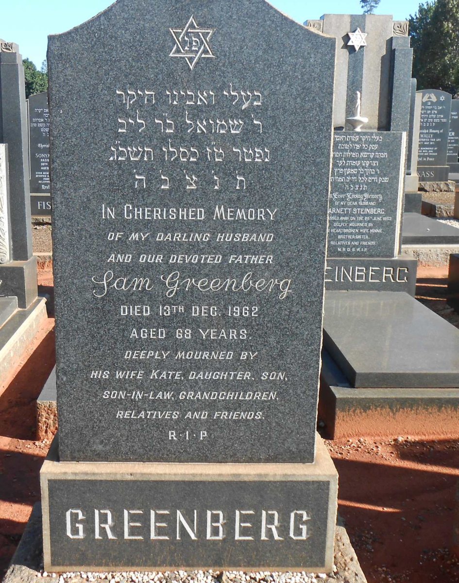 GREENBERG Sam -1962