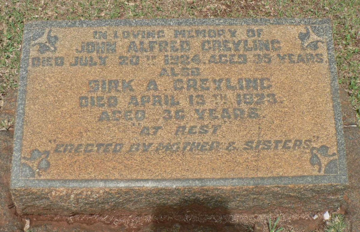 GREYLING John Alfred -1924 :: GREYLING Dirk A. -1923