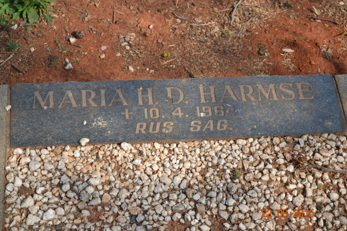 HARMSE Maria H.D. -1964