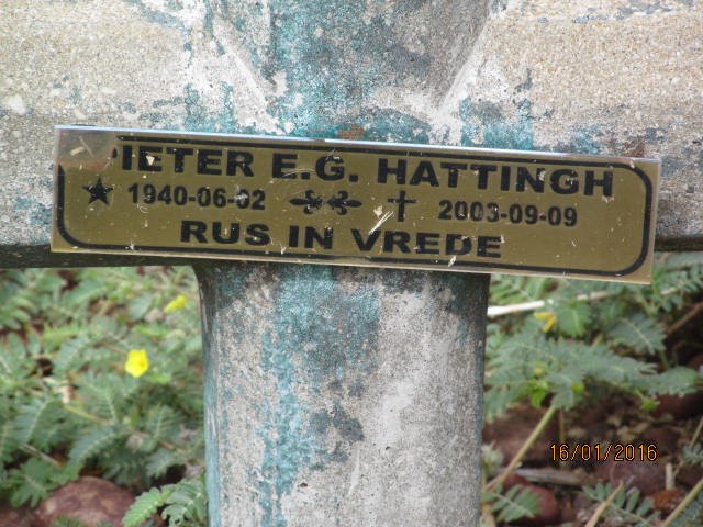 HATTINGH Pieter E.G. 1940-2003