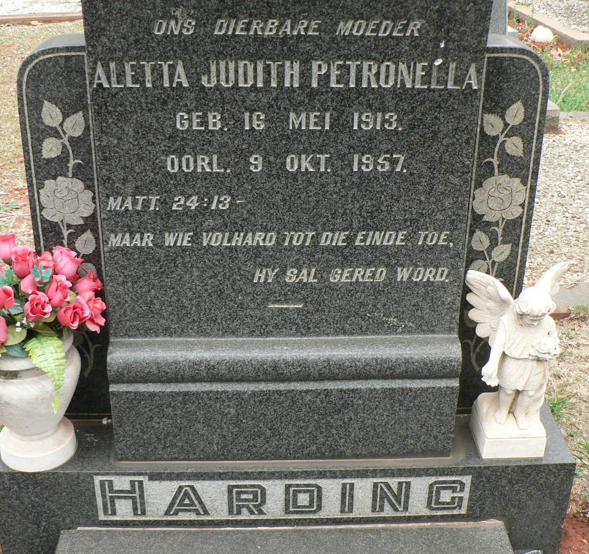 HARDING Aletta Judith Petronella 1913-1957