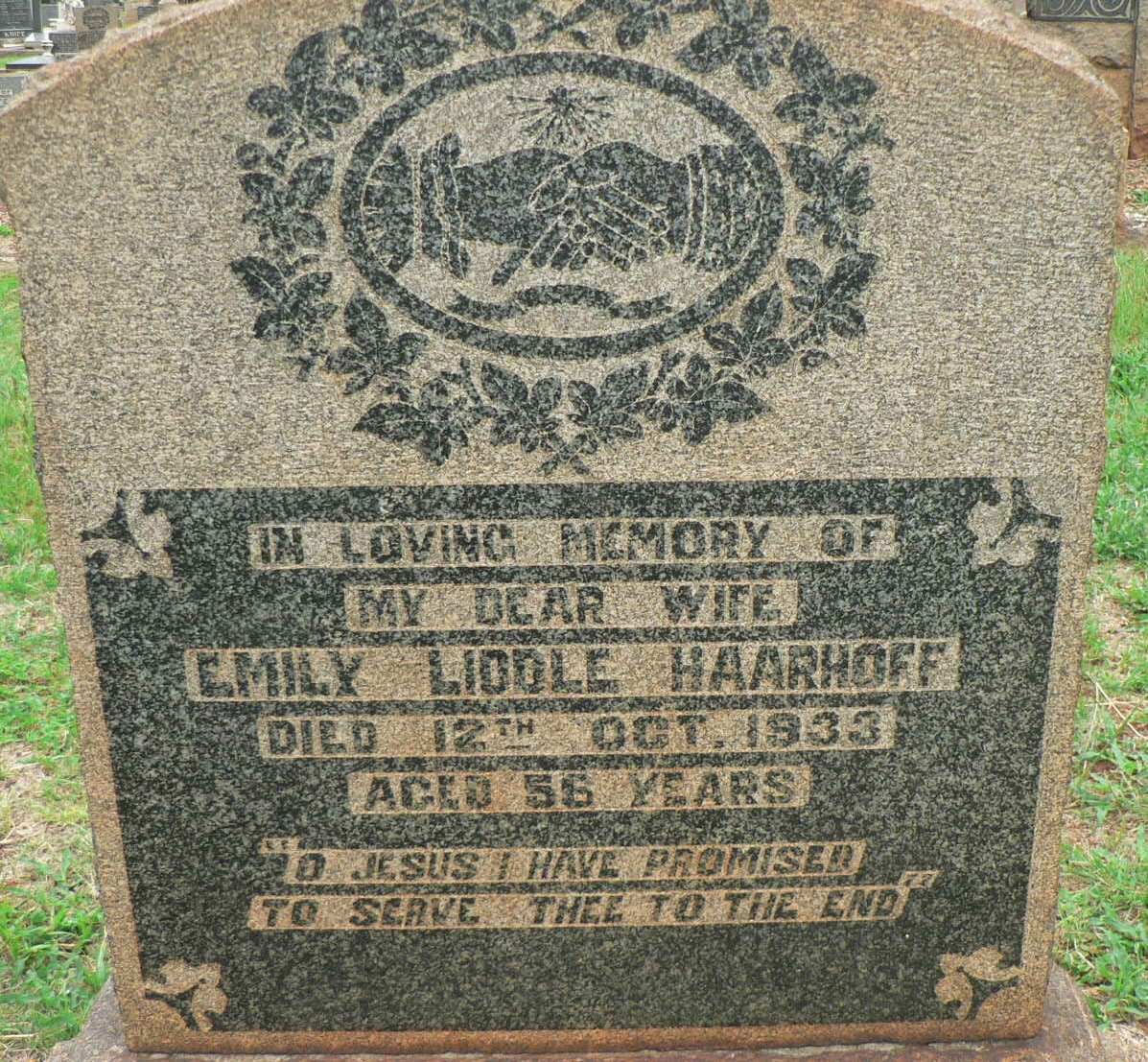 HAARHOFF Emily Liddle -1933