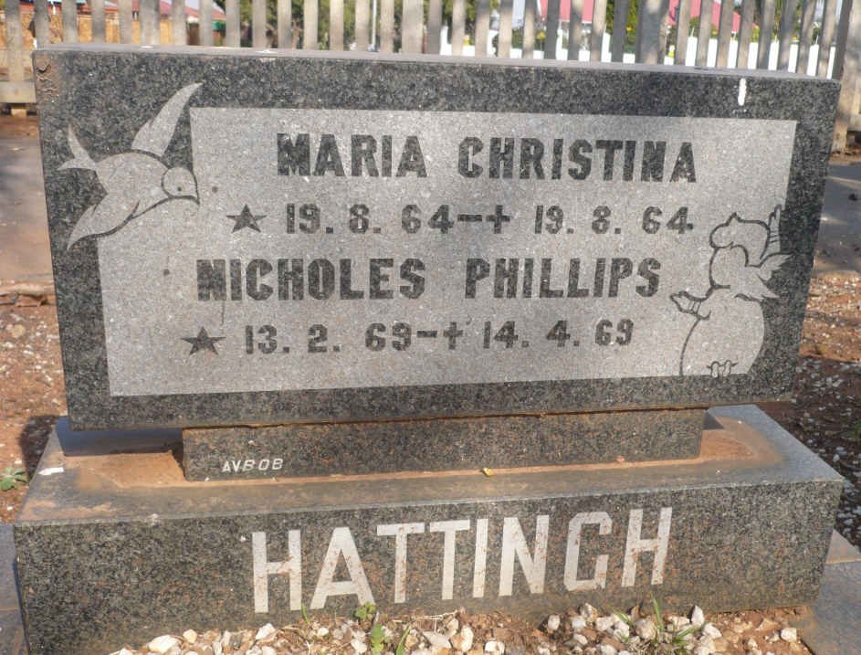 HATTINGH Maria Christina 1964-1964 :: HATTINGH Nicholes Phillips 1969-1969