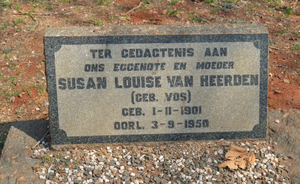 HEERDEN Susan Louise, van nee VOS 1901-1950