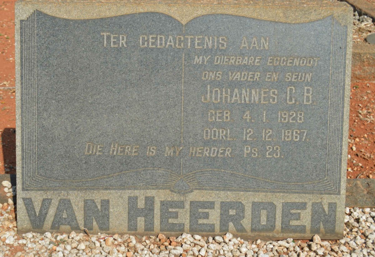 HEERDEN Johannes C.B., van 1928-1967