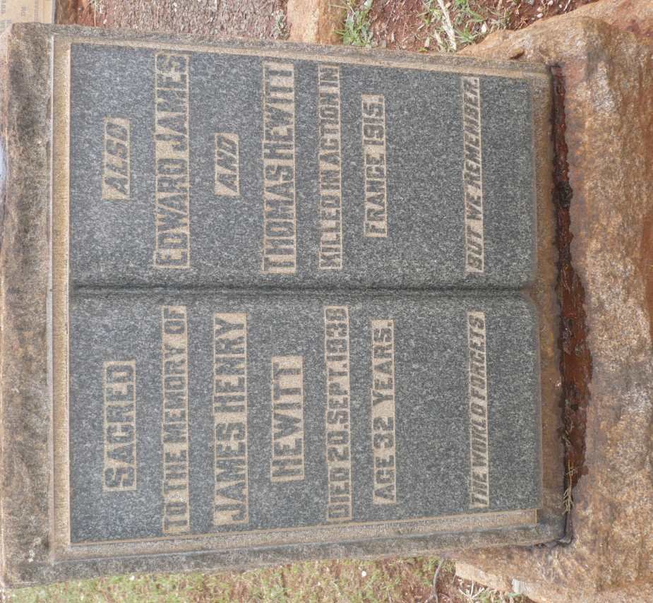 HEWITT James Henry -1938 :: HEWITT Edward James -1915 :: HEWITT Thomas -1915