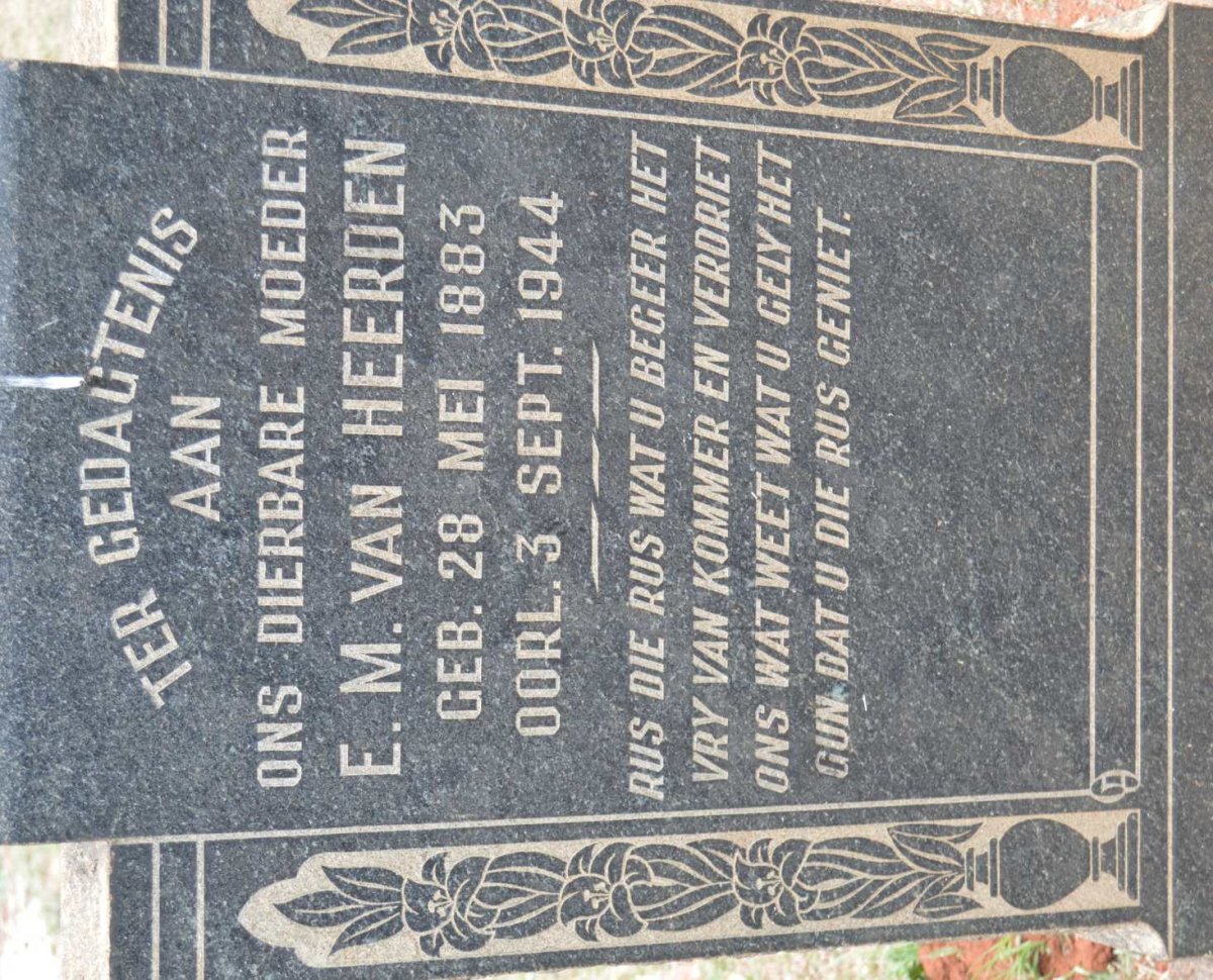 HEERDEN E.M., van 1883-1944