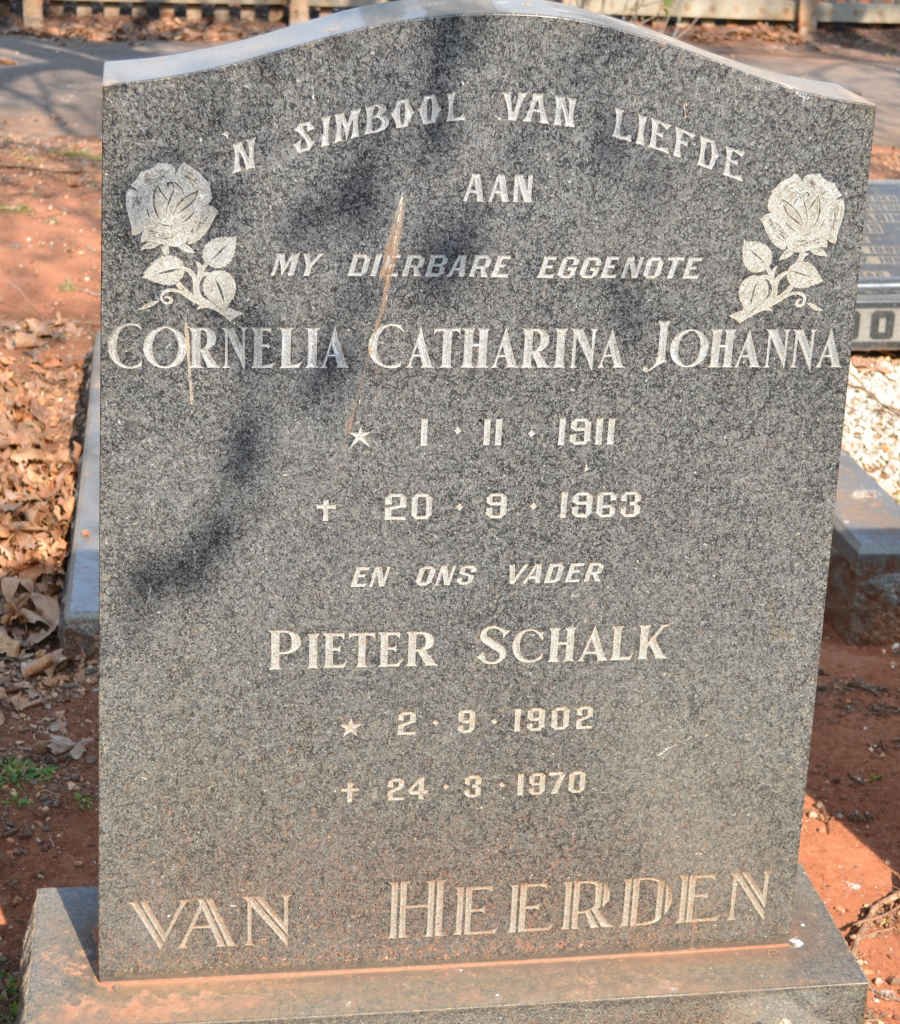 HEERDEN Pieter Schalk, van 1902-1970 &amp; Cornelia Catharina Johanna 1911-1963