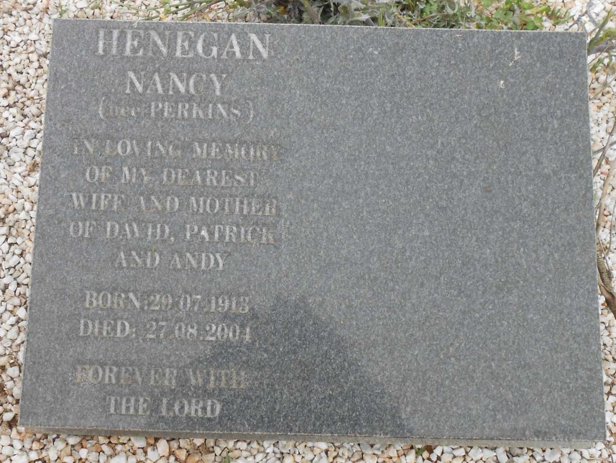 HENEGAN Nancy nee PERKINS 1913-2004