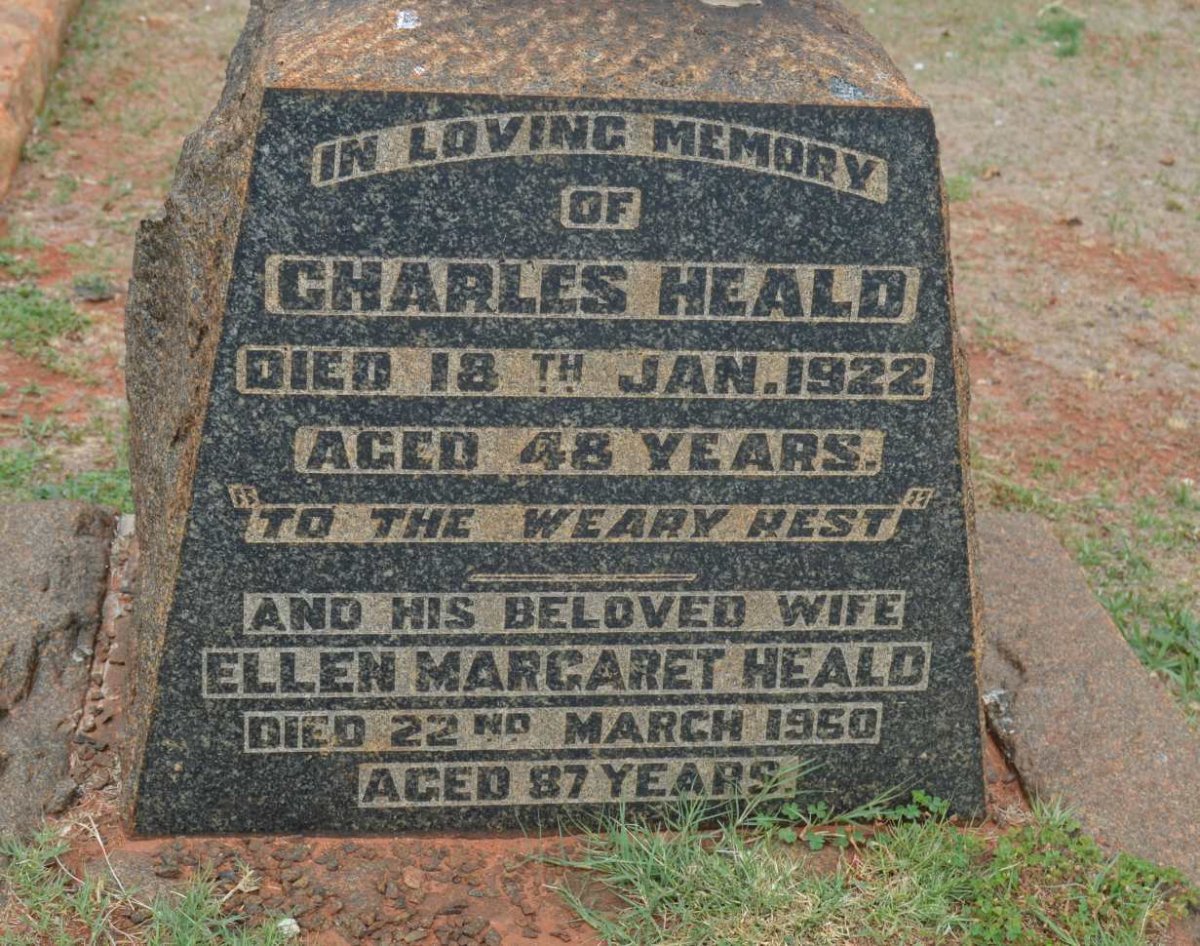 HEALD Charles -1922 &amp; Ellen Margaret -1950